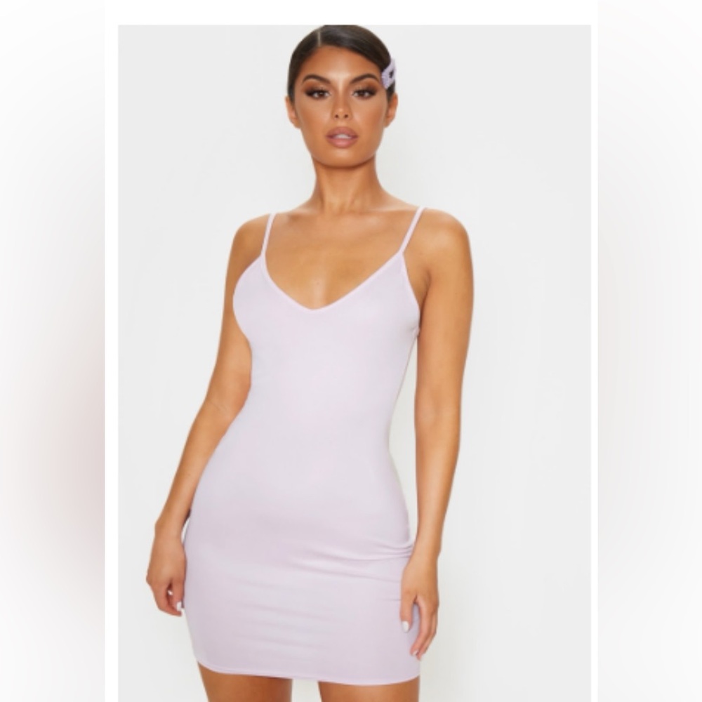 PrettyLittleThing - Lilac Strappy Bodycon Dress